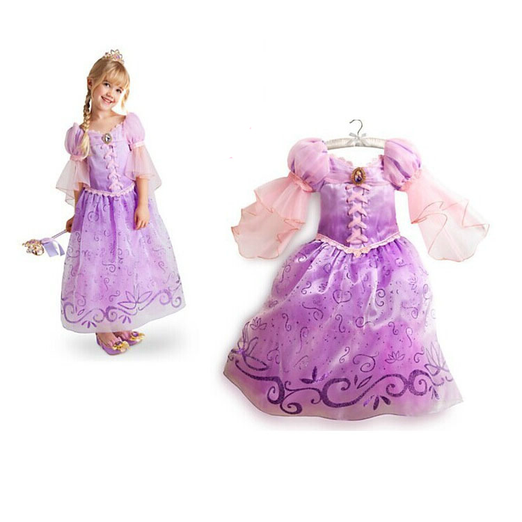 F68011 Frozen  purple princess skirt dress